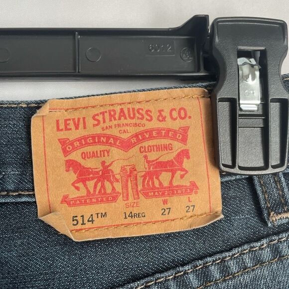 Levi’s 514 Dark Denim Jeans 14 Regular 27/27 - Picture 7 of 8